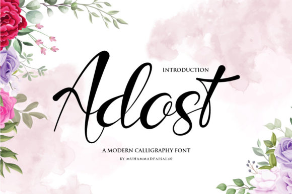 Adost: A Delicate Script Font for Elegant Editorial Design