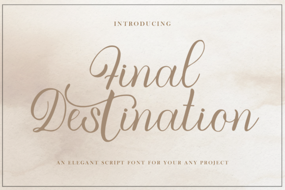 Final Destination Font for Handmade Creations