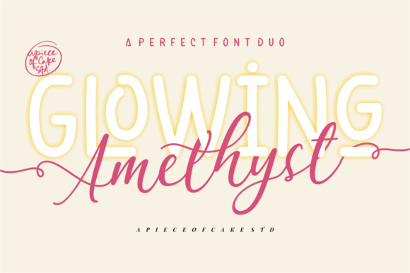 Glowing Amethyst Font for Chic Editorial Designs