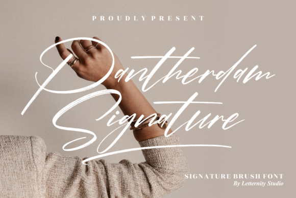 Pantherdam Signature Font for Handmade Creations