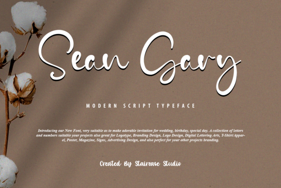 Sean Gary: A Refined Script Font for Editorial Elegance